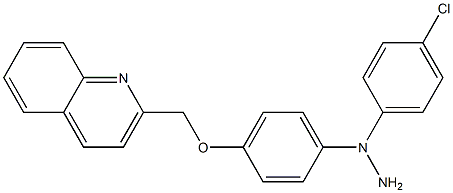 1-(4-Chlorophenyl)-1-[4-[(quinolin-2-yl)methoxy]phenyl]hydrazine 结构式