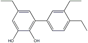 4-Ethyl-6-(3,4-diethylphenyl)benzene-1,2-diol 结构式
