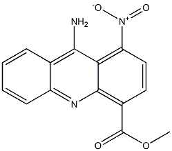 9-Amino-1-nitroacridine-4-carboxylic acid methyl ester 结构式