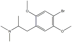 N,N-Dimethyl-1-(2,5-dimethoxy-4-bromophenyl)-2-propanamine 结构式