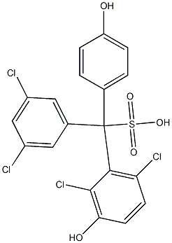 (3,5-Dichlorophenyl)(2,6-dichloro-3-hydroxyphenyl)(4-hydroxyphenyl)methanesulfonic acid 结构式