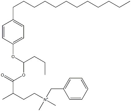 N,N-Dimethyl-N-benzyl-N-[3-[[1-(4-dodecylphenyloxy)butyl]oxycarbonyl]butyl]aminium 结构式