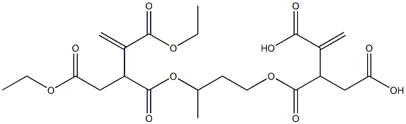 3,3'-[1-Methyl-1,3-propanediylbis(oxycarbonyl)]bis(1-butene-2,4-dicarboxylic acid diethyl) ester 结构式