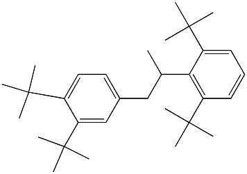 2-(2,6-Di-tert-butylphenyl)-1-(3,4-di-tert-butylphenyl)propane 结构式