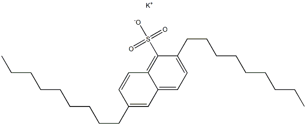 2,6-Dinonyl-1-naphthalenesulfonic acid potassium salt 结构式