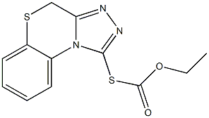 [(4H-[1,2,4]Triazolo[3,4-c][1,4]benzothiazin-1-yl)thio]formic acid ethyl ester 结构式