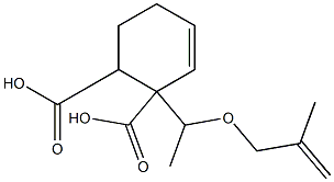 5-Cyclohexene-1,2-dicarboxylic acid hydrogen 1-[1-(methallyloxy)ethyl] ester 结构式