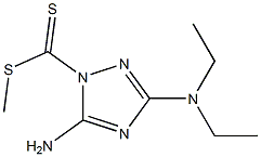 5-Amino-3-(diethylamino)-1H-1,2,4-triazole-1-dithiocarboxylic acid methyl ester 结构式