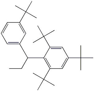1-(2,4,6-Tri-tert-butylphenyl)-1-(3-tert-butylphenyl)propane 结构式