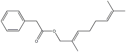 Phenylacetic acid 2,7-dimethyl-2,6-octadienyl ester 结构式