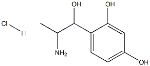 1-(2,4-Dihydroxyphenyl)-1-hydroxy-2-aminopropane hydrochloride 结构式