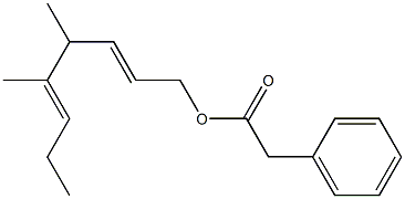 Phenylacetic acid 4,5-dimethyl-2,5-octadienyl ester 结构式