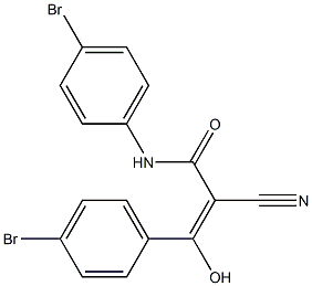 3,N-Bis(4-bromophenyl)-2-cyano-3-hydroxyacrylamide 结构式