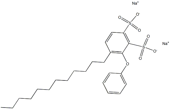 6-Dodecyl[oxybisbenzene]-2,3-disulfonic acid disodium salt 结构式