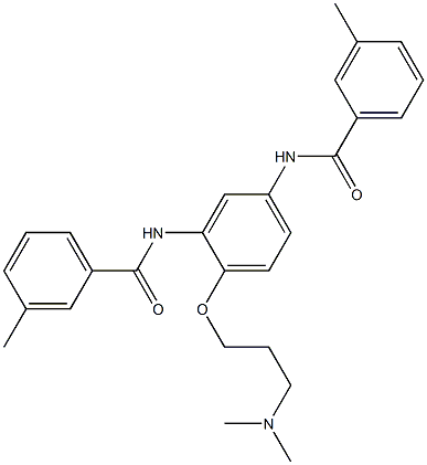 1-[3-(Dimethylamino)propoxy]-2,4-bis(3-methylbenzoylamino)benzene 结构式