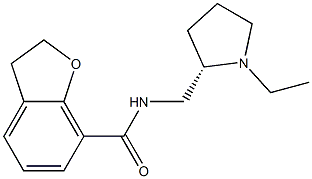 2,3-Dihydro-N-[[(2S)-1-ethyl-2-pyrrolidinyl]methyl]benzofuran-7-carboxamide 结构式