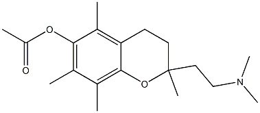 6-Acetyloxy-3,4-dihydro-N,N,2,5,7,8-hexamethyl-2H-1-benzopyran-2-ethanamine 结构式