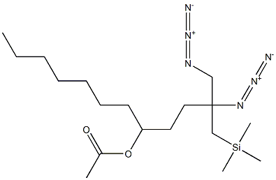 Acetic acid 2-azido-2-(azidomethyl)-1-(trimethylsilyl)dodecan-5-yl ester 结构式