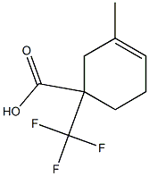 3-Methyl-1-(trifluoromethyl)-3-cyclohexene-1-carboxylic acid 结构式