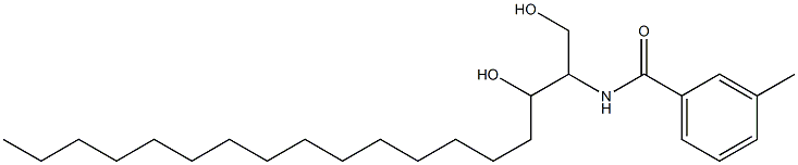 N-[2-Hydroxy-1-(hydroxymethyl)heptadecyl]-3-methylbenzamide 结构式