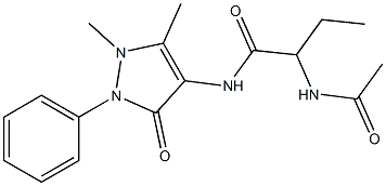 2-Acetylamino-N-antipyrinylbutyramide 结构式