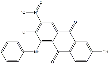 1-Anilino-2,6-dihydroxy-3-nitroanthraquinone 结构式