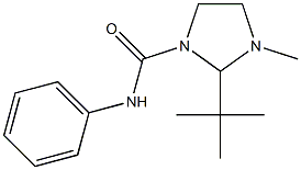 1-Methyl-2-(tert-butyl)-3-(phenylcarbamoyl)imidazolidine 结构式