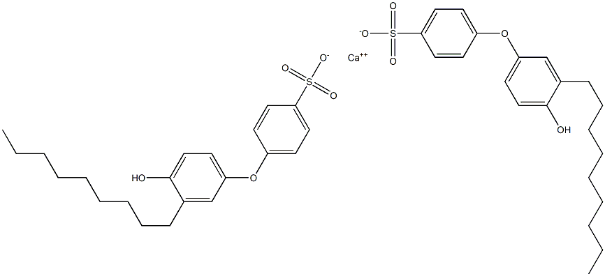 Bis(4'-hydroxy-3'-nonyl[oxybisbenzene]-4-sulfonic acid)calcium salt 结构式