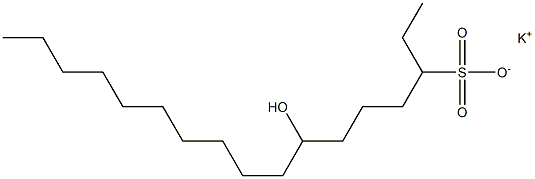 7-Hydroxyheptadecane-3-sulfonic acid potassium salt 结构式