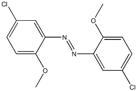 5,5'-Dichloro-2,2'-dimethoxyazobenzene 结构式