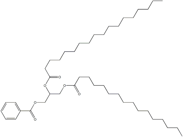 Glycerin 1-palmitate 2-stearate 3-benzoate 结构式