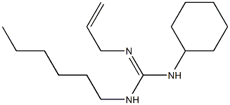 1-Cyclohexyl-3-hexyl-2-(2-propenyl)guanidine 结构式