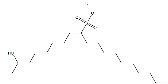 3-Hydroxyicosane-10-sulfonic acid potassium salt 结构式