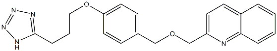 2-[4-[3-(1H-Tetrazol-5-yl)propoxy]benzyloxymethyl]quinoline 结构式