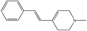 1,2,3,6-Tetrahydro-1-methyl-4-(2-phenylethenyl)pyridine 结构式