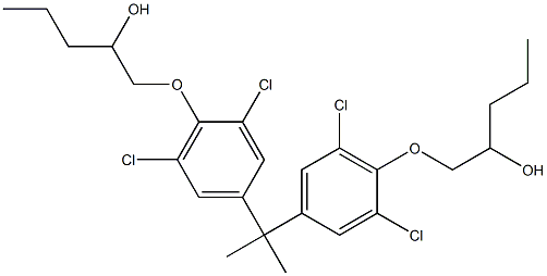 1,1'-[Isopropylidenebis(2,6-dichloro-4,1-phenyleneoxy)]bis(2-pentanol) 结构式