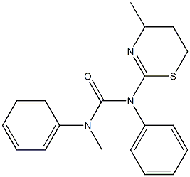 N,N'-Diphenyl-N-methyl-N'-[(4-methyl-5,6-dihydro-4H-1,3-thiazin)-2-yl]urea 结构式