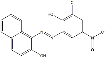 1-(3-Chloro-2-hydroxy-5-nitrophenylazo)-2-naphthol 结构式