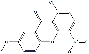 7-Methoxy-1-chloro-4-nitro-9H-xanthen-9-one 结构式