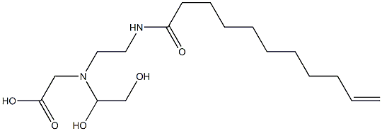 N-(1,2-Dihydroxyethyl)-N-[2-(10-undecenoylamino)ethyl]aminoacetic acid 结构式