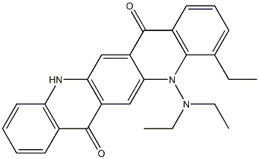5-(Diethylamino)-4-ethyl-5,12-dihydroquino[2,3-b]acridine-7,14-dione 结构式