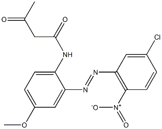2-Acetyl-2'-(3-chloro-6-nitrophenylazo)-4'-methoxyacetanilide 结构式
