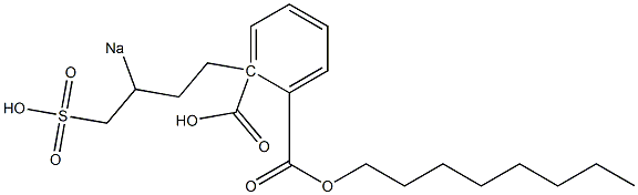 Phthalic acid 1-octyl 2-(3-sodiosulfobutyl) ester 结构式