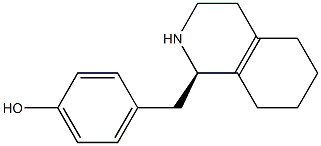 4-[[[(R)-1,2,3,4,5,6,7,8-Octahydroisoquinolin]-1-yl]methyl]phenol 结构式