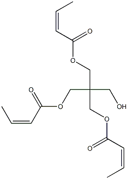 Bisisocrotonic acid 2-hydroxymethyl-2-[(isocrotonoyloxy)methyl]-1,3-propanediyl ester 结构式