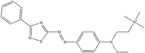 2-[Ethyl[4-[(3-phenyl-1,2,4-thiadiazol-5-yl)azo]phenyl]amino]-N,N,N-trimethylethanaminium 结构式