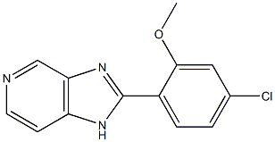 2-(2-Methoxy-4-chlorophenyl)-1H-imidazo[4,5-c]pyridine 结构式