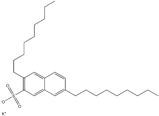 3,7-Dinonyl-2-naphthalenesulfonic acid potassium salt 结构式