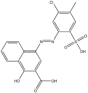 4-[(5-Chloro-4-methyl-2-sulfophenyl)azo]-1-hydroxy-2-naphthalenecarboxylic acid 结构式