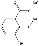 3-Amino-2-(sodiooxy)benzoic acid sodium salt 结构式